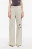 "Gray and Denim" stylish and personalized Turkish washed retro distressed holes straight flared jeans sold by Firelady Sheepskin