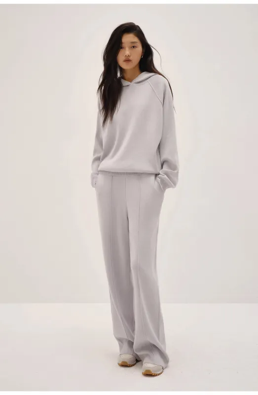 "Winter Morning Sunshine" French Lazy Style Wool Blend Design Loose Slimming Knit Casual Pants for Women sold by Firelady Sheepskin