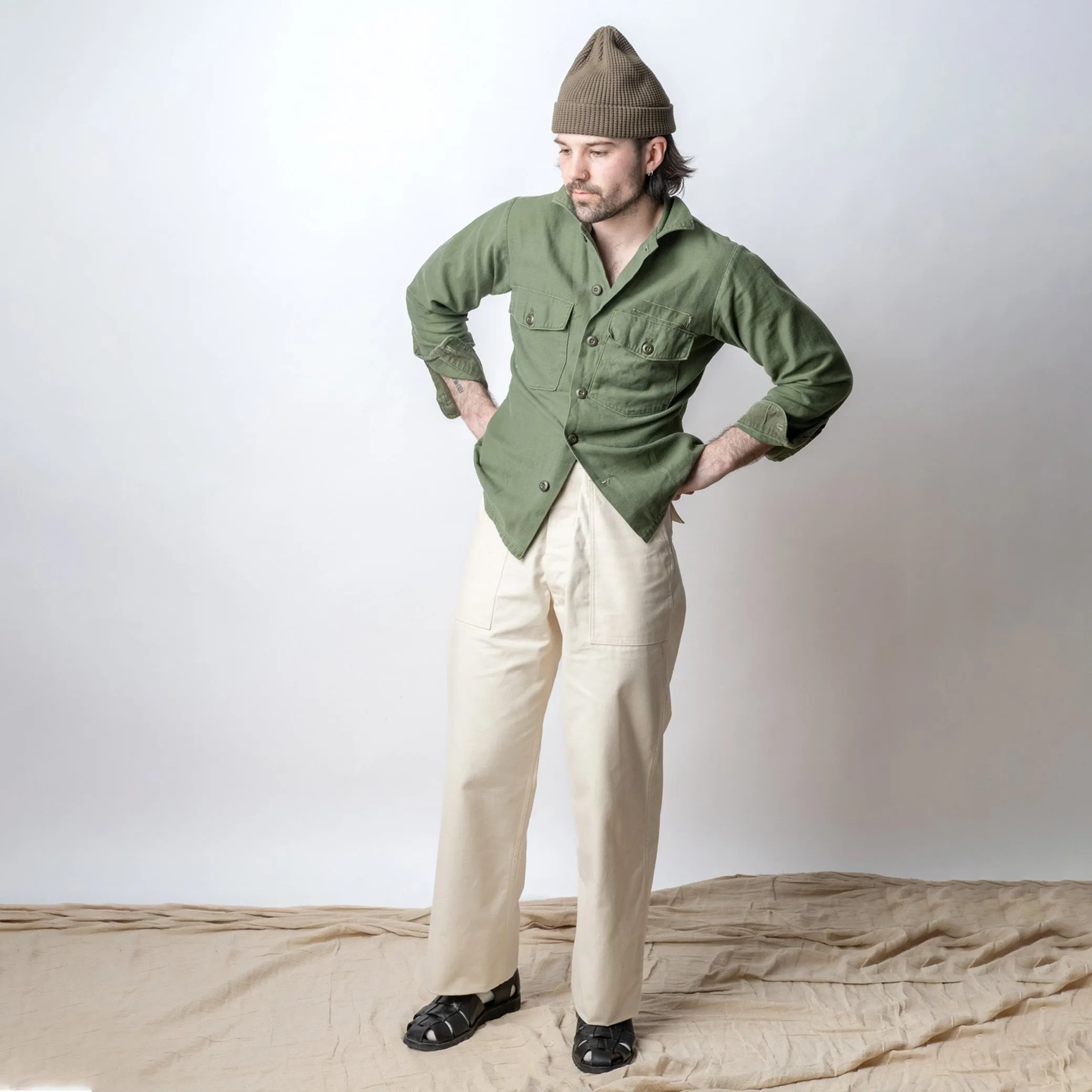 FATIGUES IN ECRU SATEEN sold by Bielby's product image thumbnail 2