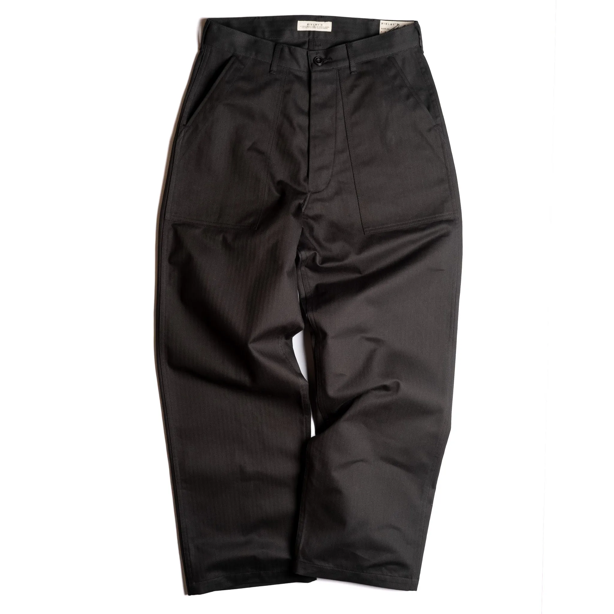 FATIGUES IN BLACK HBT (preorder) sold by Bielby's