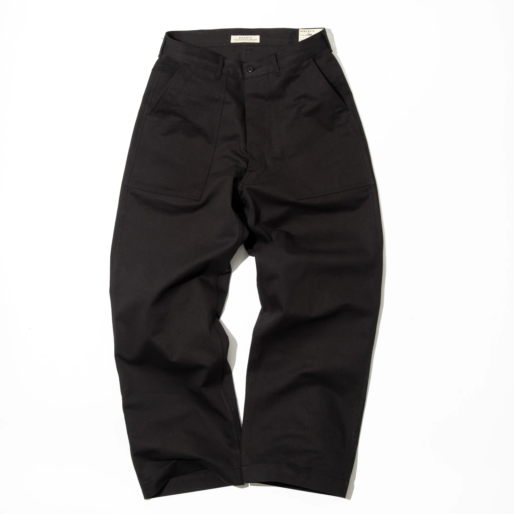 FATIGUES IN INKY BLACK TWILL (PRE-ORDER) sold by Bielby's