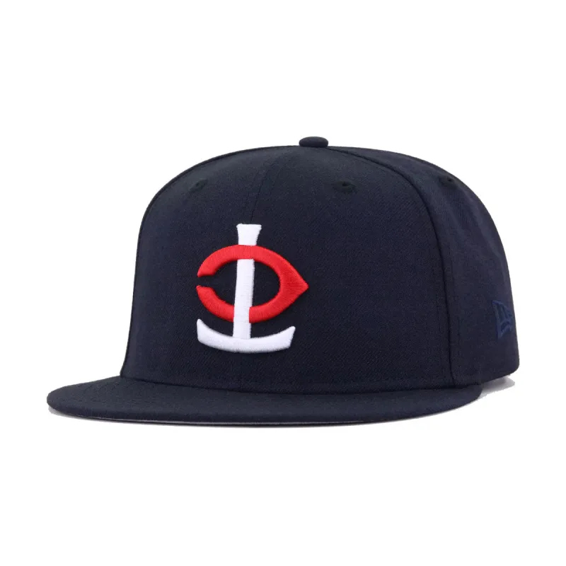 Minnesota Twins Navy Upside Down New Era 59Fifty Fitted made by New Era