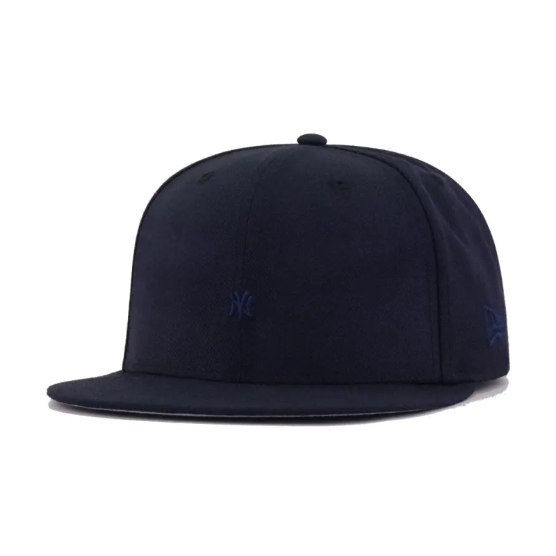 New York Yankees Navy SUPER MICRO BLANK New Era 59Fifty Fitted sold by Hat Heaven