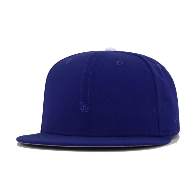 Los Angeles Dodgers Dark Royal Blue SUPER MICRO BLANK New Era 59Fifty Fitted sold by Hat Heaven