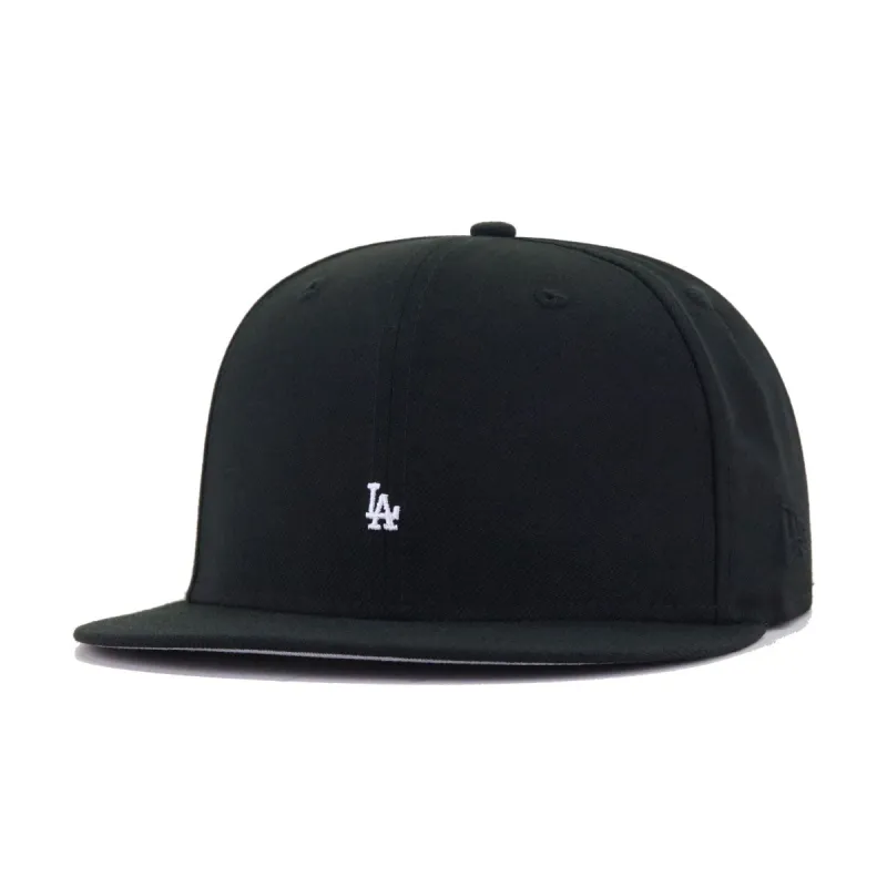 Los Angeles Dodgers Black SUPER MICRO New Era 59Fifty Fitted sold by Hat Heaven
