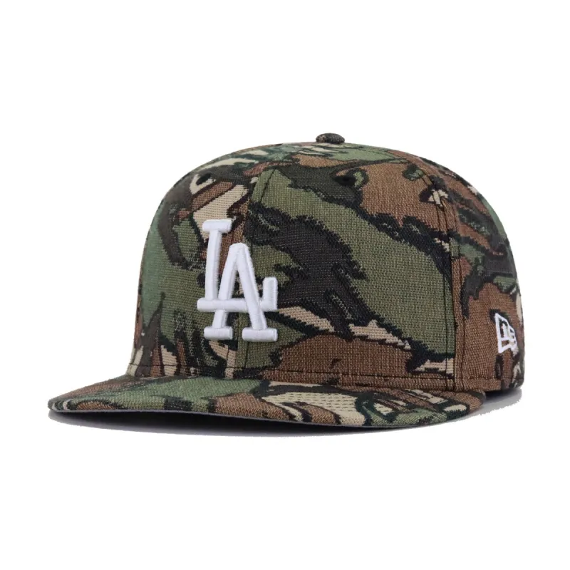 Los Angeles Dodgers THREE LOOMS Jacquard Camo New Era 59Fifty Pre-Curved Fitted sold by Hat Heaven