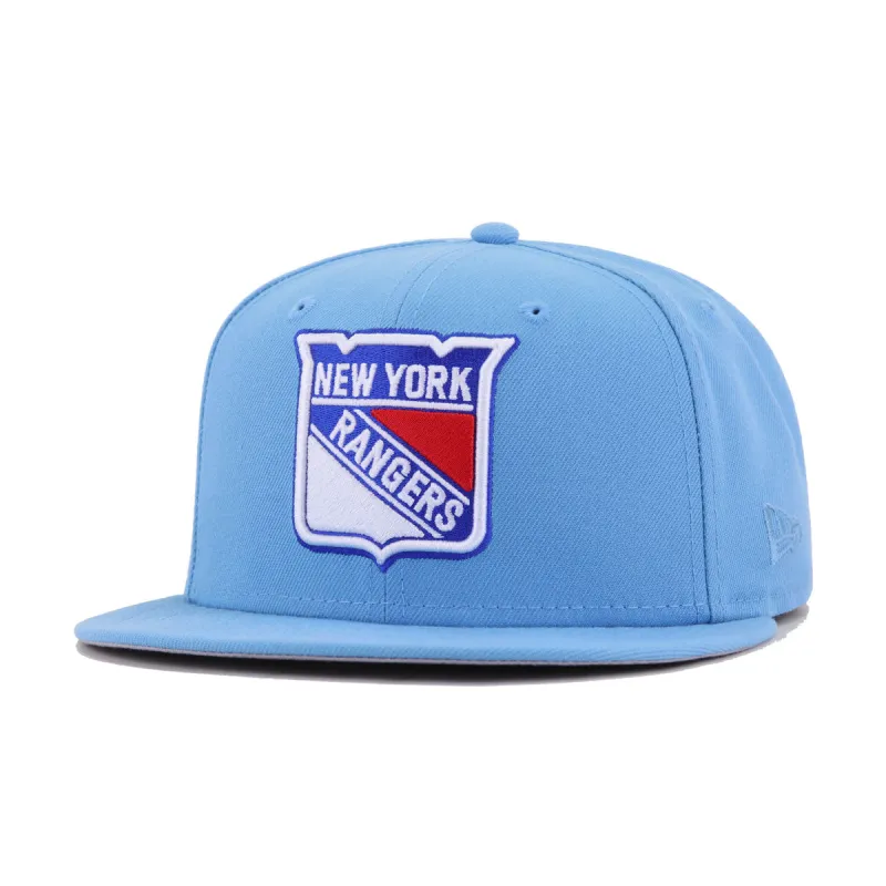 New York Rangers Sky Blue New Era 59Fifty Fitted made by New Era