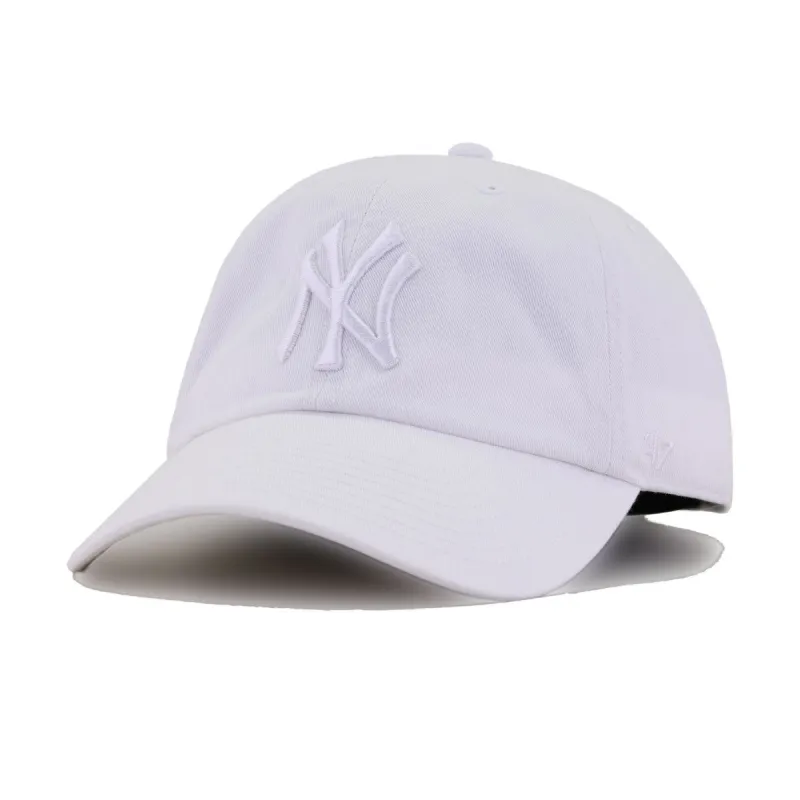 New York Yankees White 47 Brand Clean Up Dad Hat sold by Hat Heaven