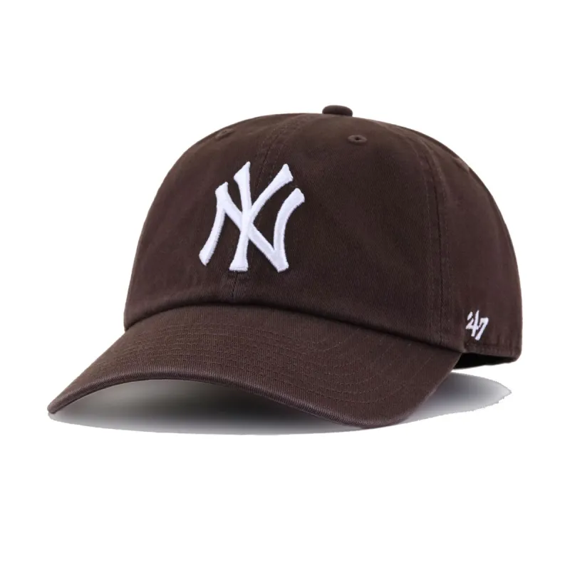 New York Yankees Brown 47 Brand Clean Up Dad Hat sold by Hat Heaven