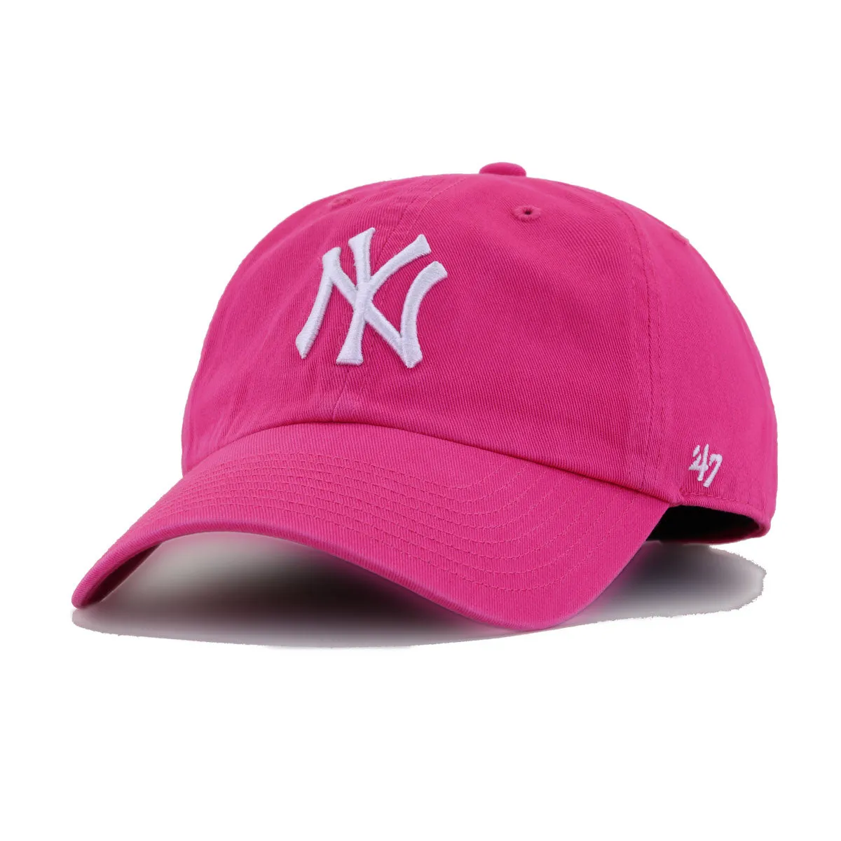 New York Yankees Magenta 47 Brand Clean Up Dad Hat sold by Hat Heaven