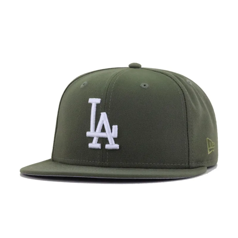 Los Angeles Dodgers New Olive New Era 59Fifty Fitted sold by Hat Heaven