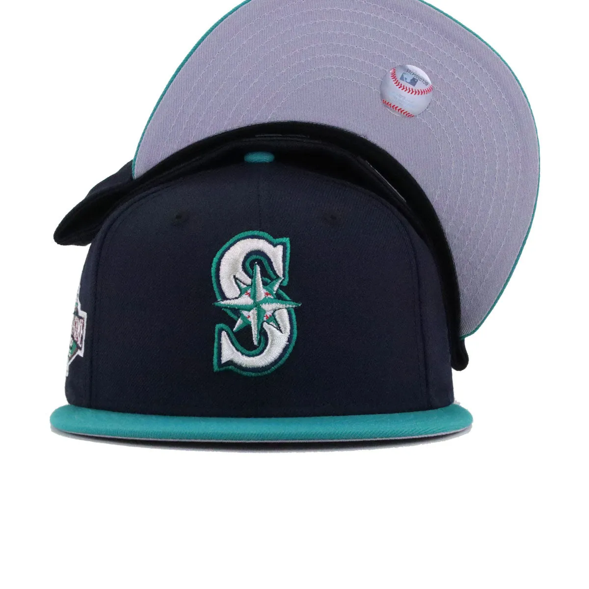 Seattle Mariners Navy Northwest Green 2001 All Star Game New Era 59Fifty Fitted sold by Hat Heaven product image thumbnail 4