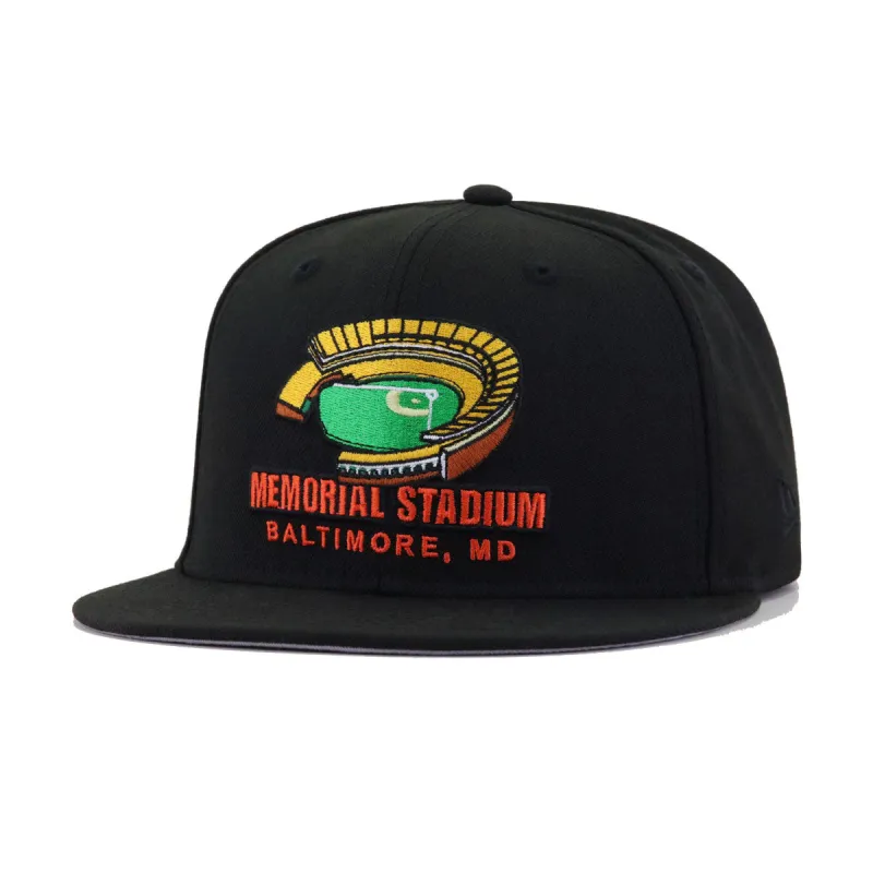 Baltimore Orioles Black Memorial Stadium New Era 59Fifty Fitted sold by Hat Heaven