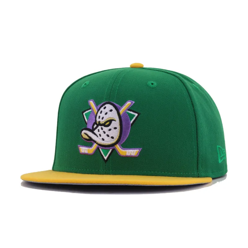 Anaheim Ducks Kelly Green A Gold New Era 59Fifty Fitted sold by Hat Heaven