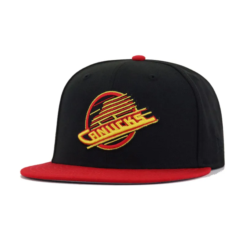 Vancouver Canucks Black Scarlet New Era 59Fifty Fitted sold by Hat Heaven