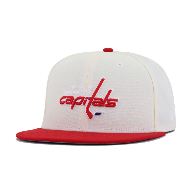 Washington Capitals Chrome Scarlet New Era 59Fifty Fitted sold by Hat Heaven