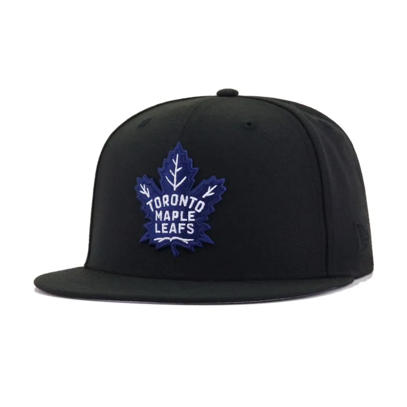 Toronto Maple Leafs Black New Era 59Fifty Fitted sold by Hat Heaven