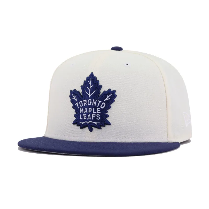 Toronto Maple Leafs Chrome Light Navy New Era 59Fifty Fitted sold by Hat Heaven