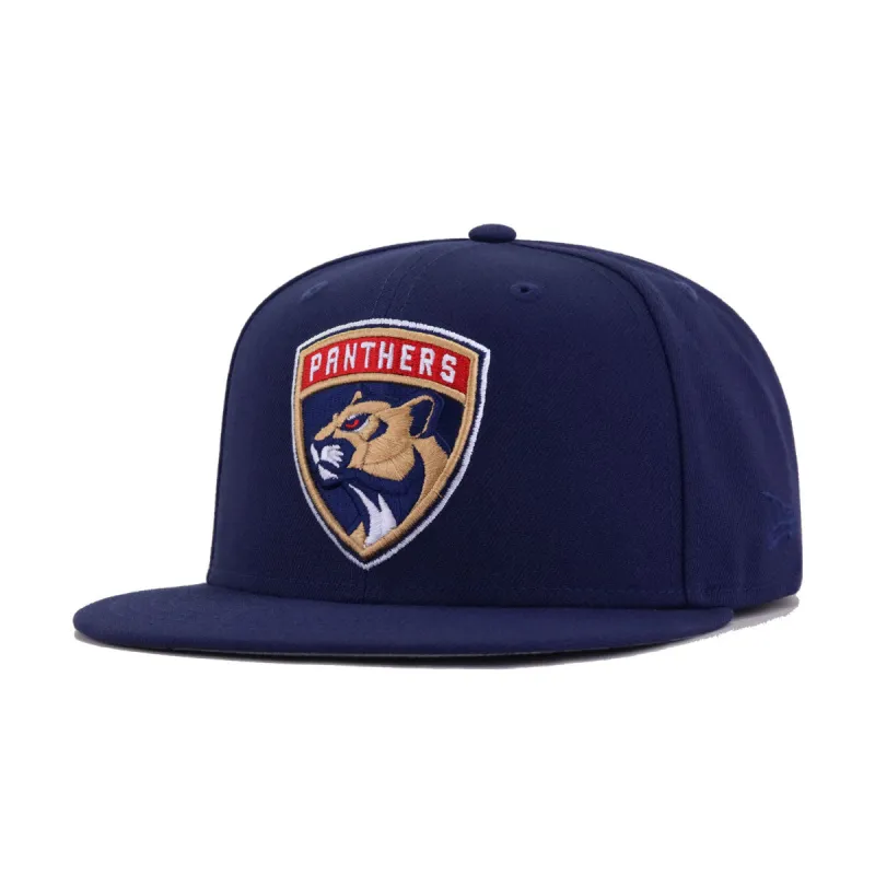 Florida Panthers Light Navy New Era 59Fifty Fitted sold by Hat Heaven