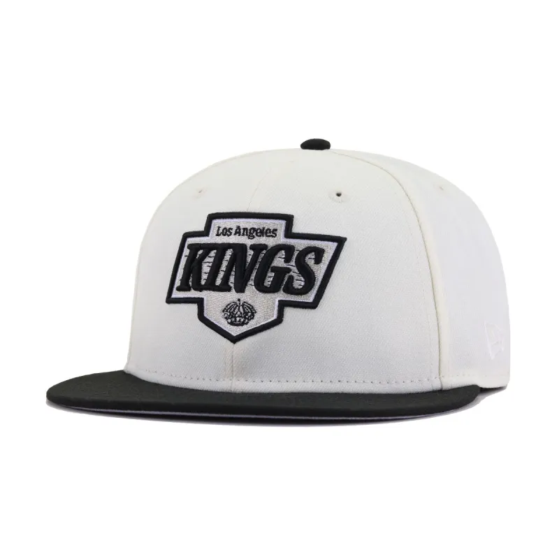 Los Angeles Kings Chrome Black New Era 59Fifty Fitted sold by Hat Heaven
