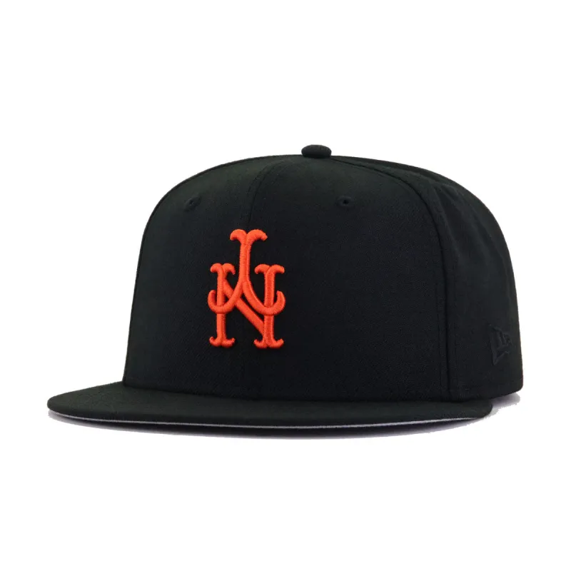 New York Mets Black Upside Down New Era 59Fifty Fitted sold by Hat Heaven