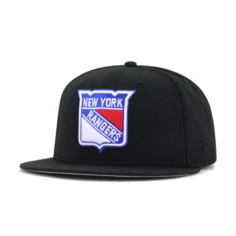 New York Rangers Black New Era 59Fifty Fitted made by New Era