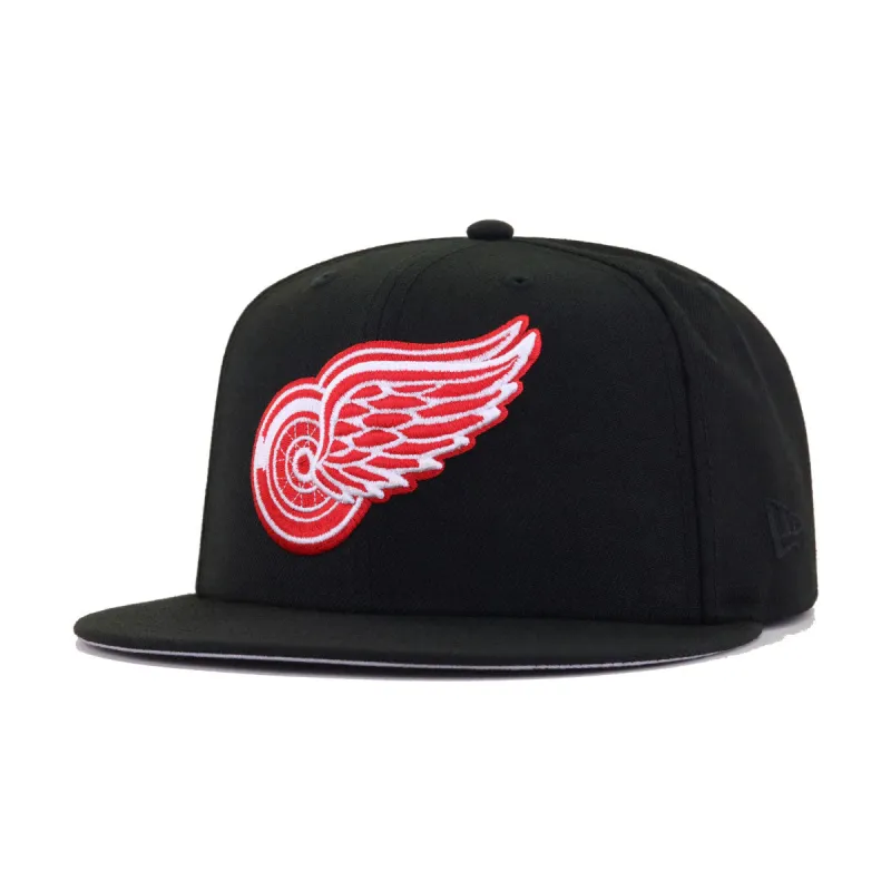 Detroit Red Wings Black New Era 59Fifty Fitted sold by Hat Heaven