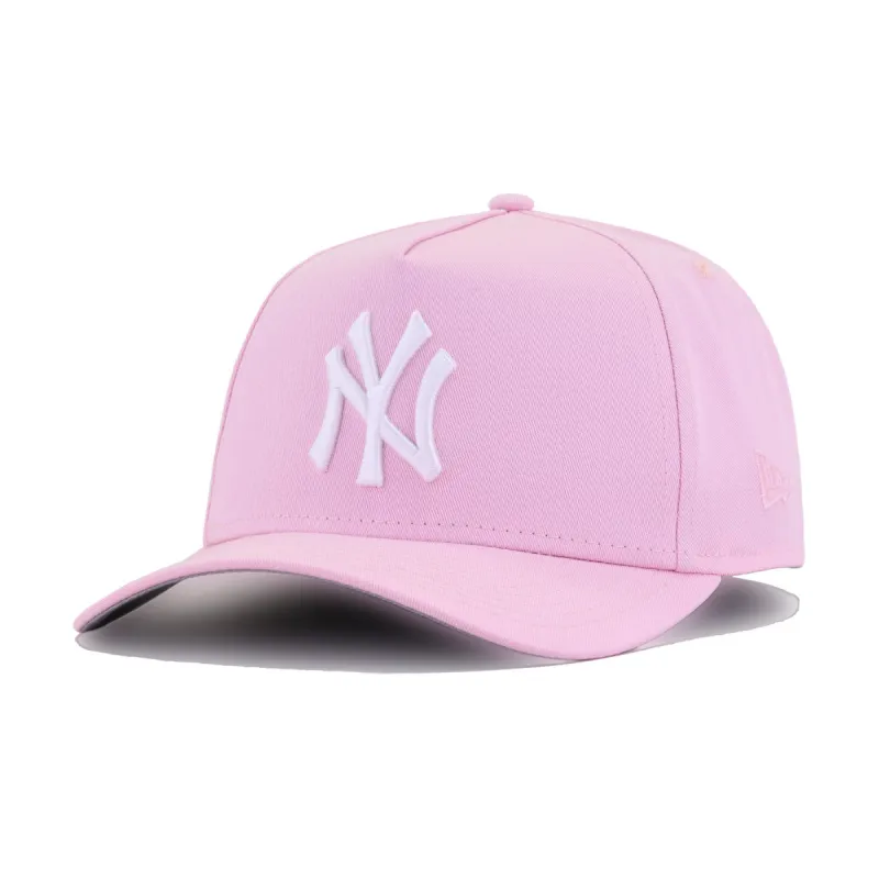 New York Yankees Pink New Era 9Forty A-Frame Snapback made by New Era