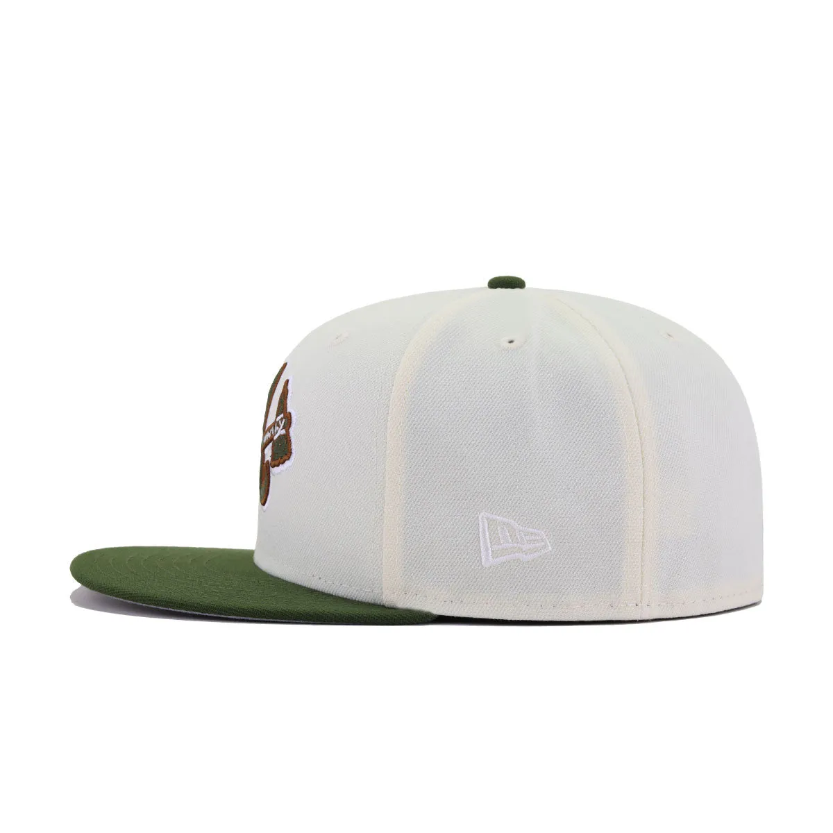 Atlanta Braves Chrome Rifle Green New Era 59Fifty Fitted sold by Hat Heaven product image thumbnail 3
