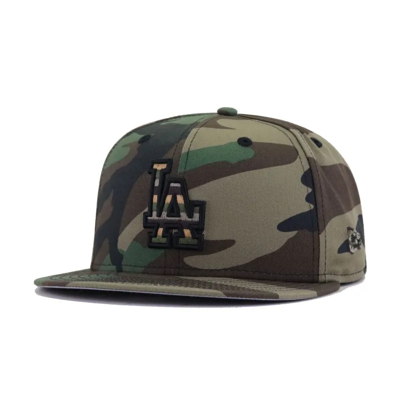 Los Angeles Dodgers Woodland Camouflage New Era 59Fifty Fitted sold by Hat Heaven