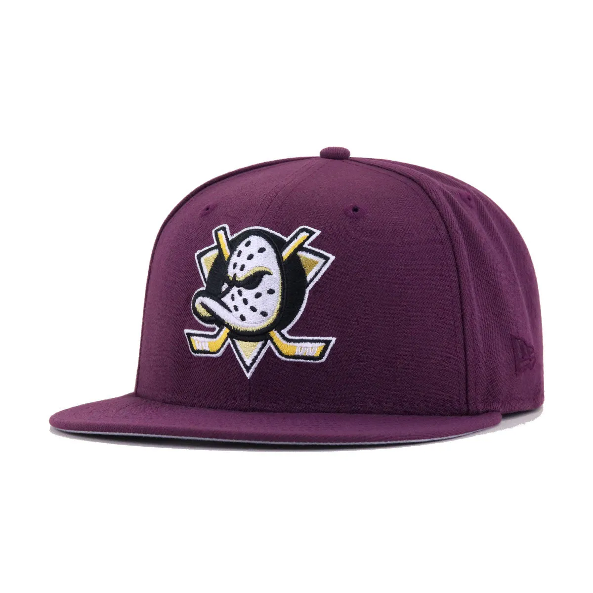 Anaheim Ducks Plum New Era 59Fifty Fitted sold by Hat Heaven