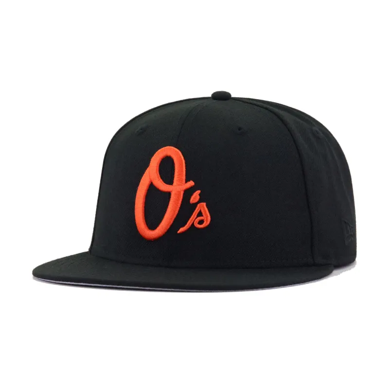 Baltimore Orioles Black New Era 59Fifty Fitted sold by Hat Heaven
