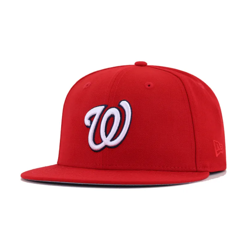 Washington Nationals Scarlet New Era 9Fifty Snapback sold by Hat Heaven