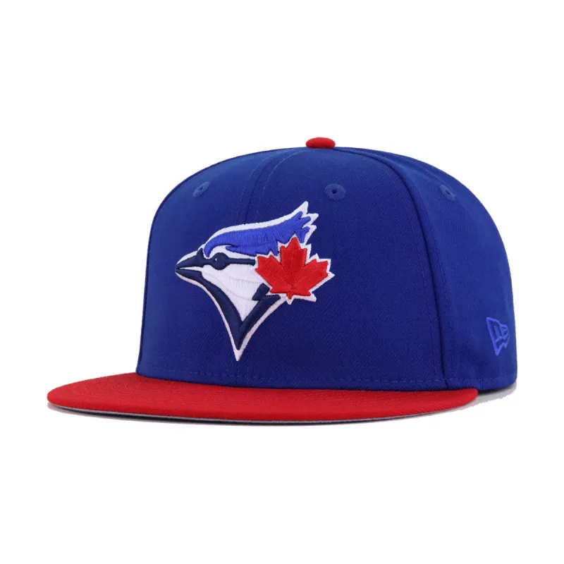 Toronto Blue Jays Light Royal Blue Scarlet New Era 59Fifty Fitted sold by Hat Heaven