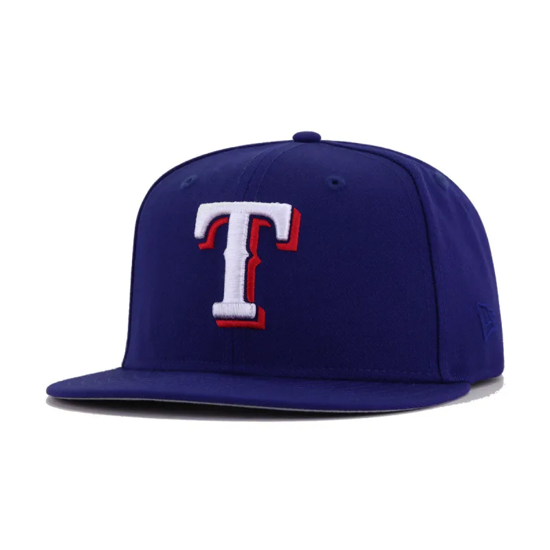 Texas Rangers Dark Royal Blue New Era 9Fifty Snapback made by New Era