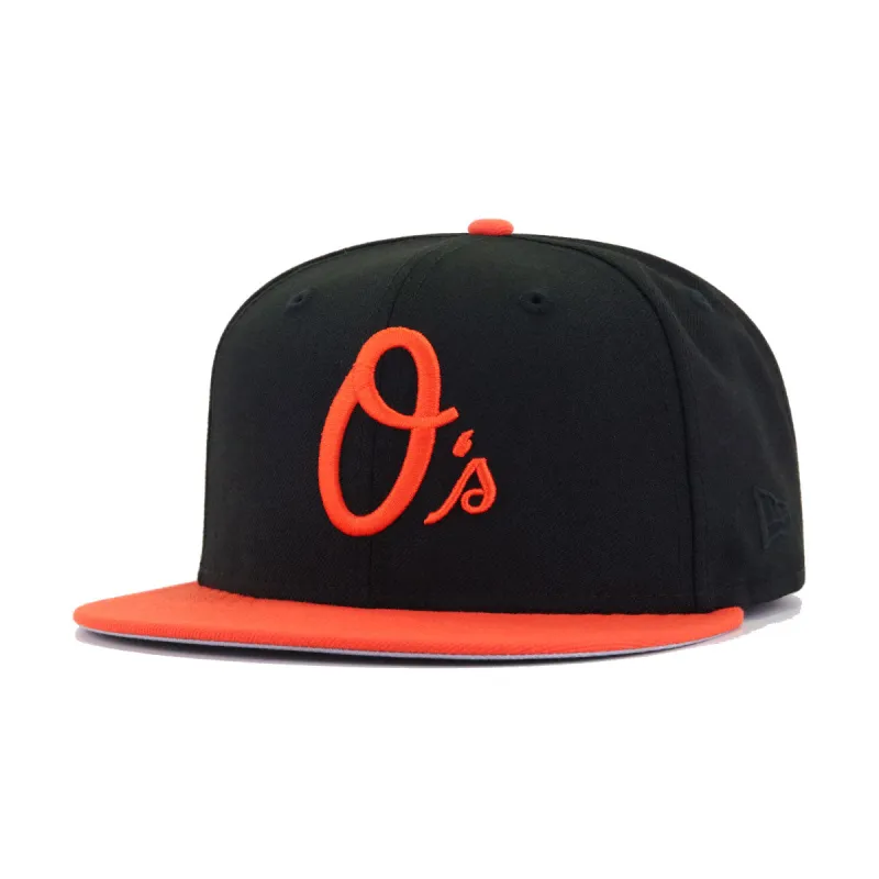 Baltimore Orioles Black Orange New Era 9Fifty Snapback made by New Era