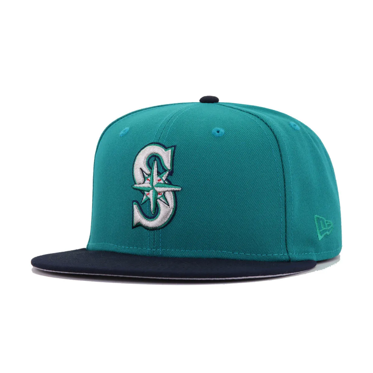 Seattle Mariners Northwest Green Navy New Era 59Fifty Fitted sold by Hat Heaven