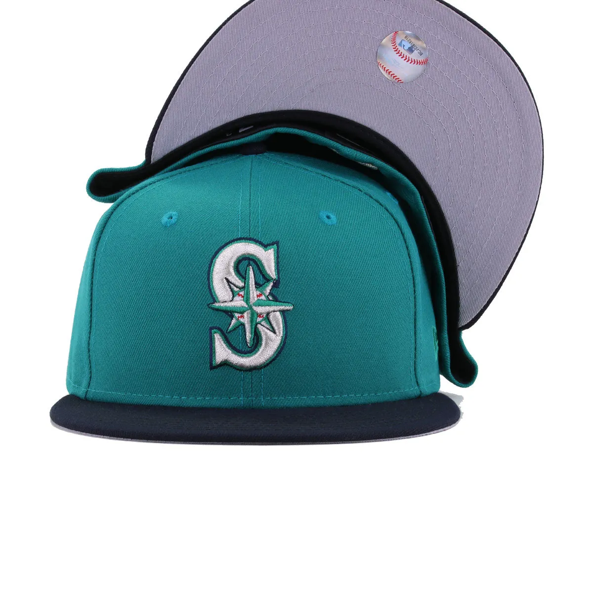 Seattle Mariners Northwest Green Navy New Era 59Fifty Fitted sold by Hat Heaven product image thumbnail 5