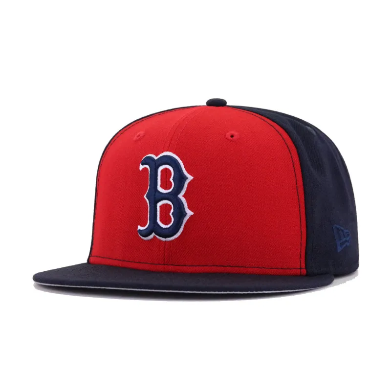 Boston Red Sox Scarlet Navy 1974 New Era 59Fifty Fitted sold by Hat Heaven
