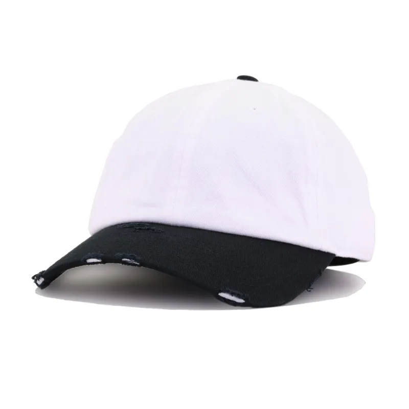 Distressed White Black KBEthos Vintage Dad Hat sold by Hat Heaven