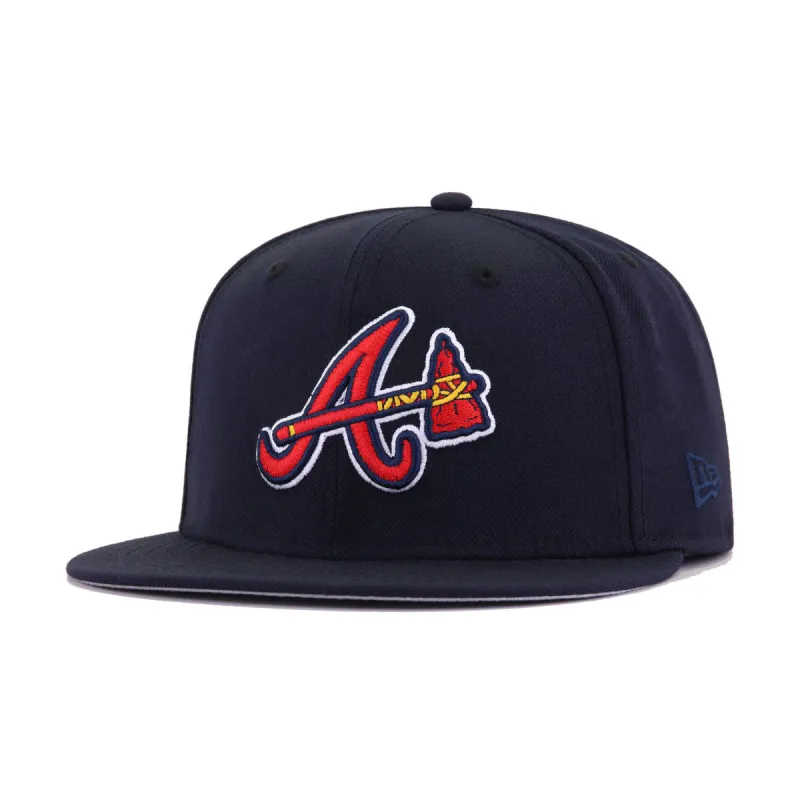 Atlanta Braves Navy New Era 9Fifty Snapback made by New Era