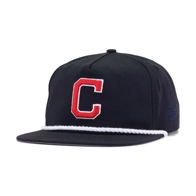 Cleveland Indians Navy New Era Golfer Snapback sold by Hat Heaven
