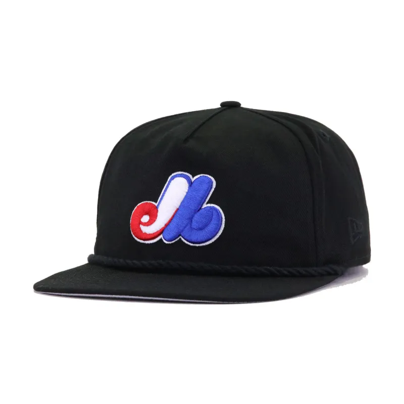 Montreal Expos Black 25th Anniversary New Era Golfer Snapback sold by Hat Heaven