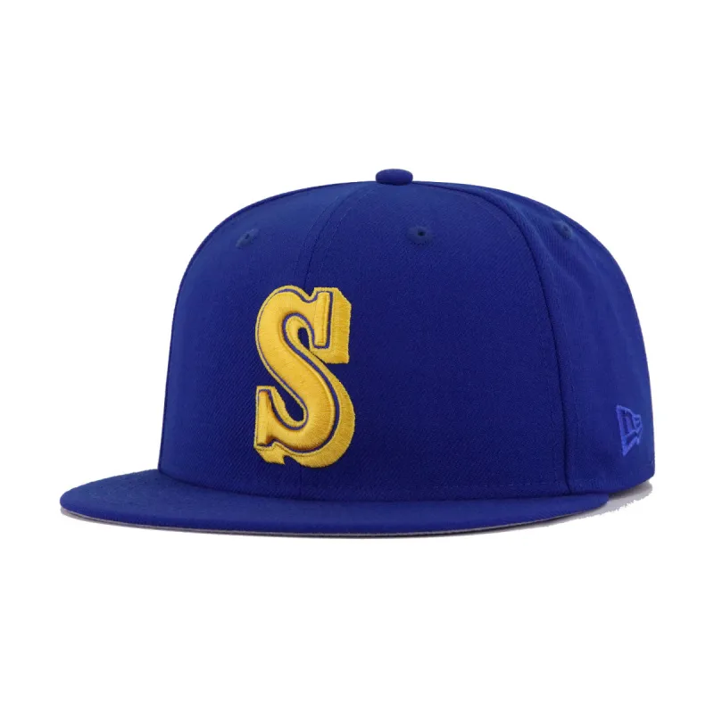 Seattle Mariners Light Royal Blue 1987 New Era 59Fifty Fitted sold by Hat Heaven