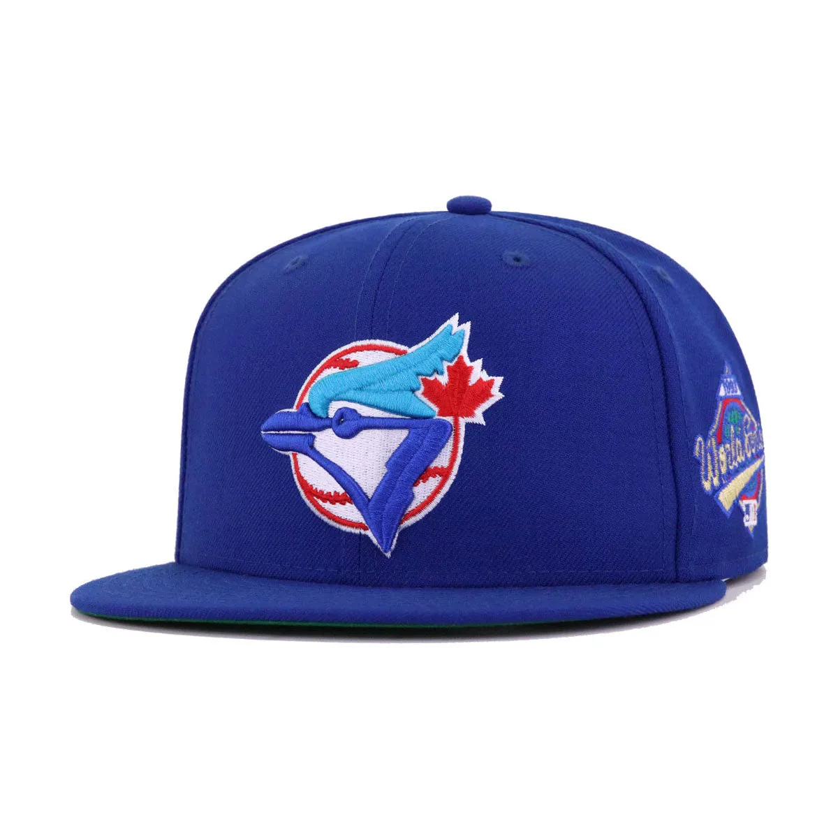 Toronto Blue Jays Light Royal Blue 1993 World Series Cooperstown Green Bottom New Era 59Fifty Fitted sold by Hat Heaven