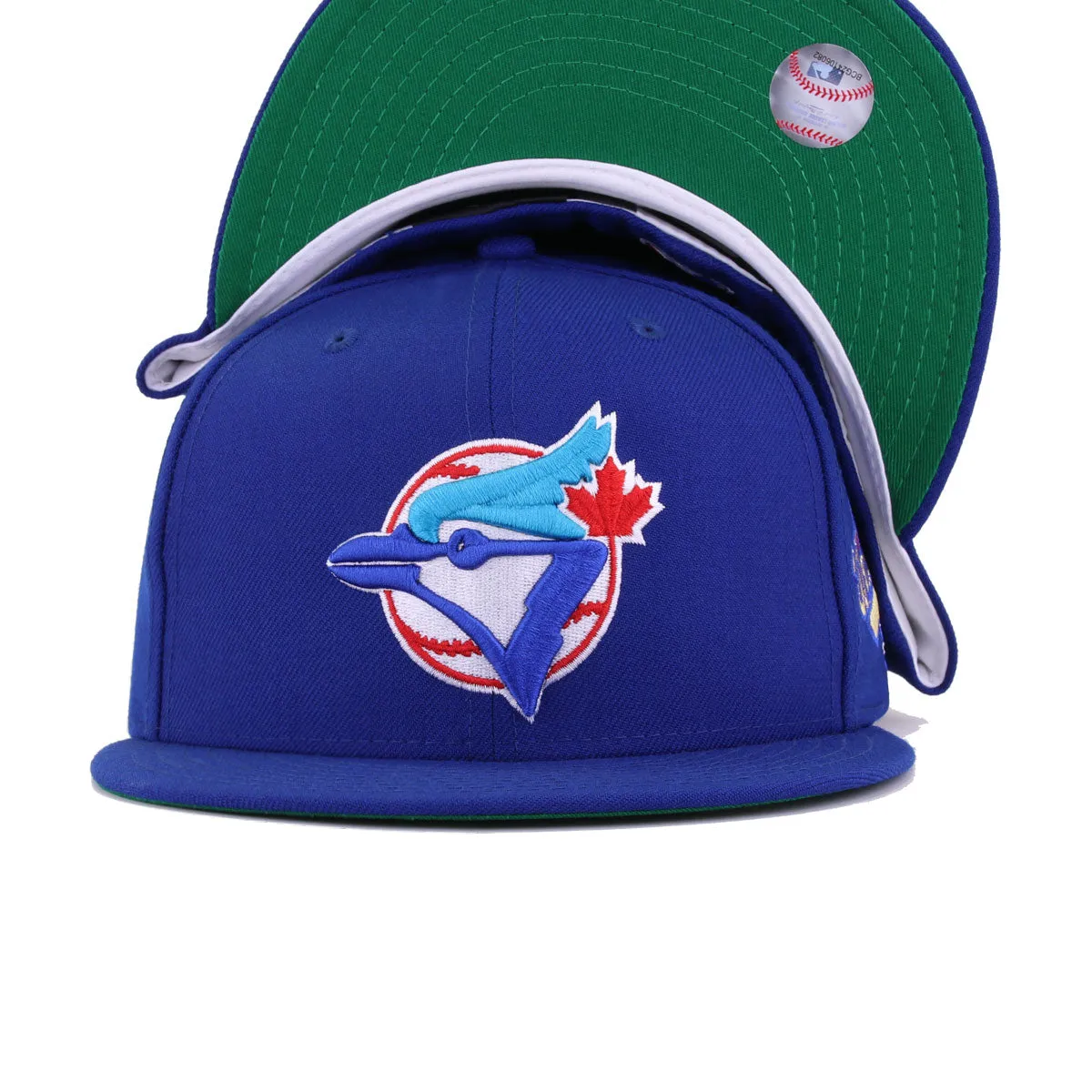 Toronto Blue Jays Light Royal Blue 1993 World Series Cooperstown Green Bottom New Era 59Fifty Fitted sold by Hat Heaven product image thumbnail 5