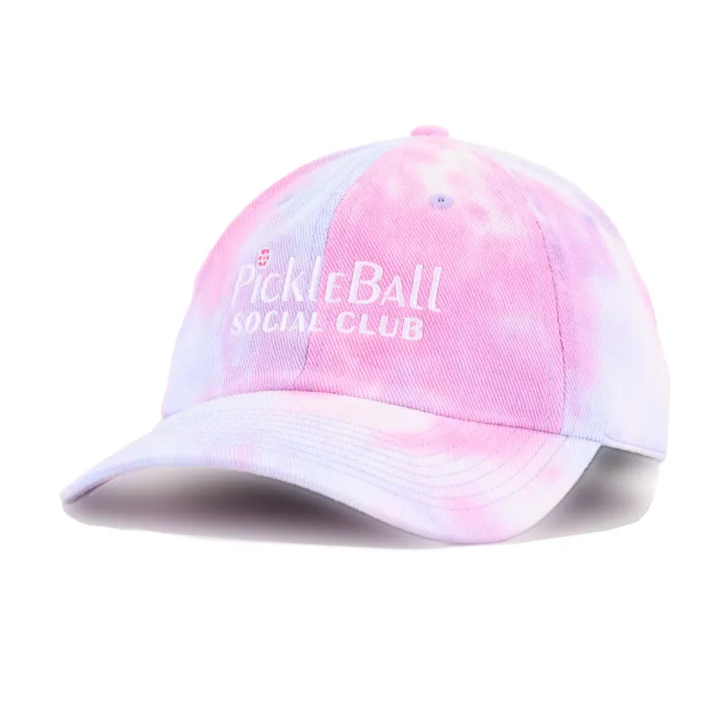 Pickleball Social Club Tie Dye Cotton Candy American Needle Dad Hat sold by Hat Heaven