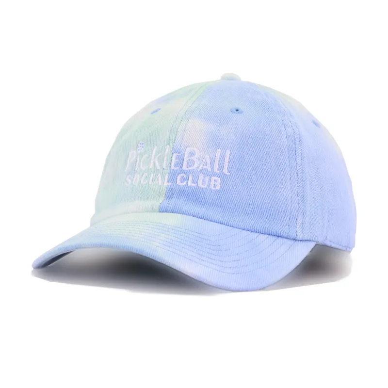 Pickleball Social Club Tie Dye Jade Blue American Needle Dad Hat sold by Hat Heaven