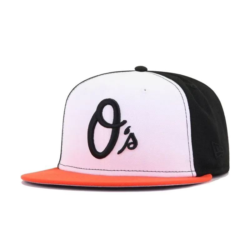 Baltimore Orioles White Black Orange 1970 World Series 50th Anniversary New Era 59Fifty Fitted sold by Hat Heaven