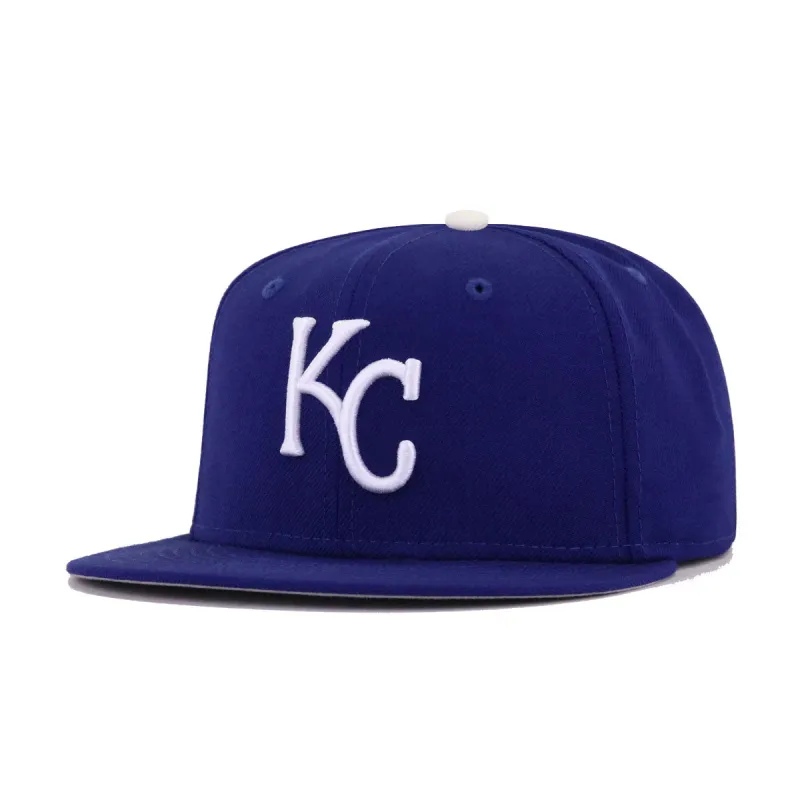 Kansas City Royals Dark Royal Blue Cooperstown AC New Era 59Fifty Fitted sold by Hat Heaven